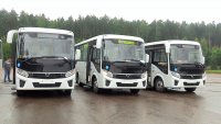 Сегодня в Зеленогорск пришли пять новых автобусов марки ПАЗ Vektor next